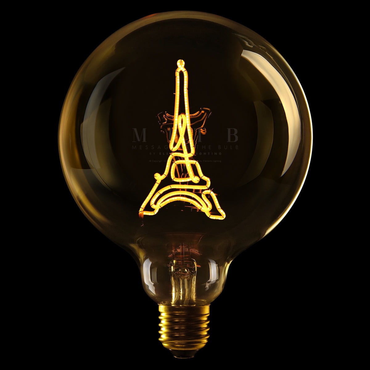 MESSAGE IN THE BULB - LA TOUR EIFFEL
