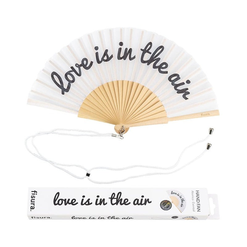FISURA - Éventail Blanc LOVE IS IN THE AIR