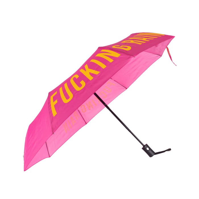 FISURA - Parapluie pliant rose FUCKING RAIN