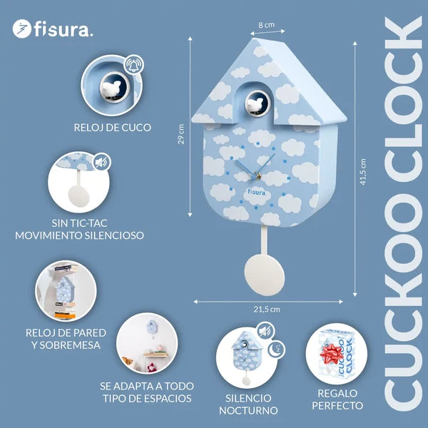 FISURA - Horloge CUCKOO Nuages