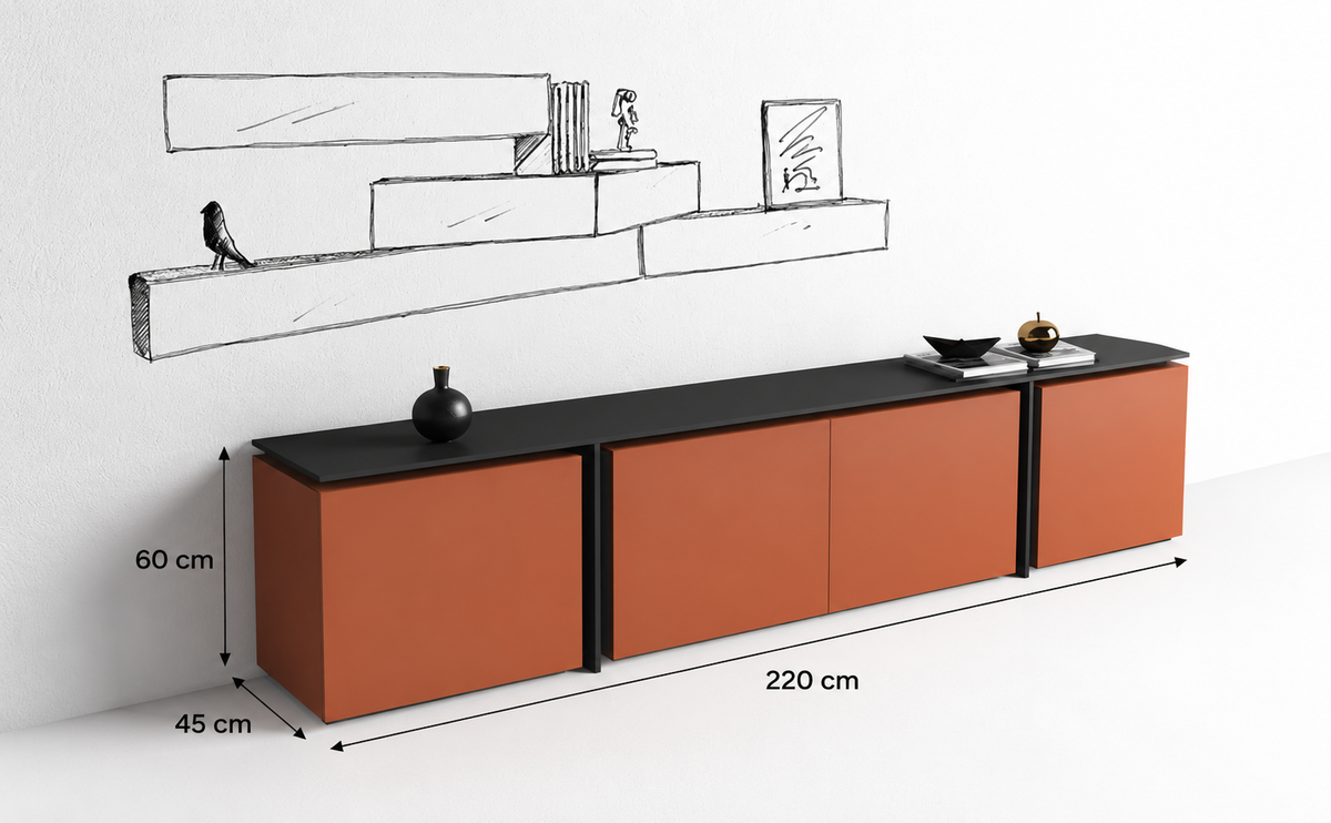 MINOTTIITALIA - Meuble TV SUSPANCE