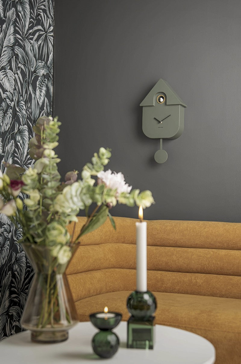 KARLSSON - Horloge CUCKOO Olive