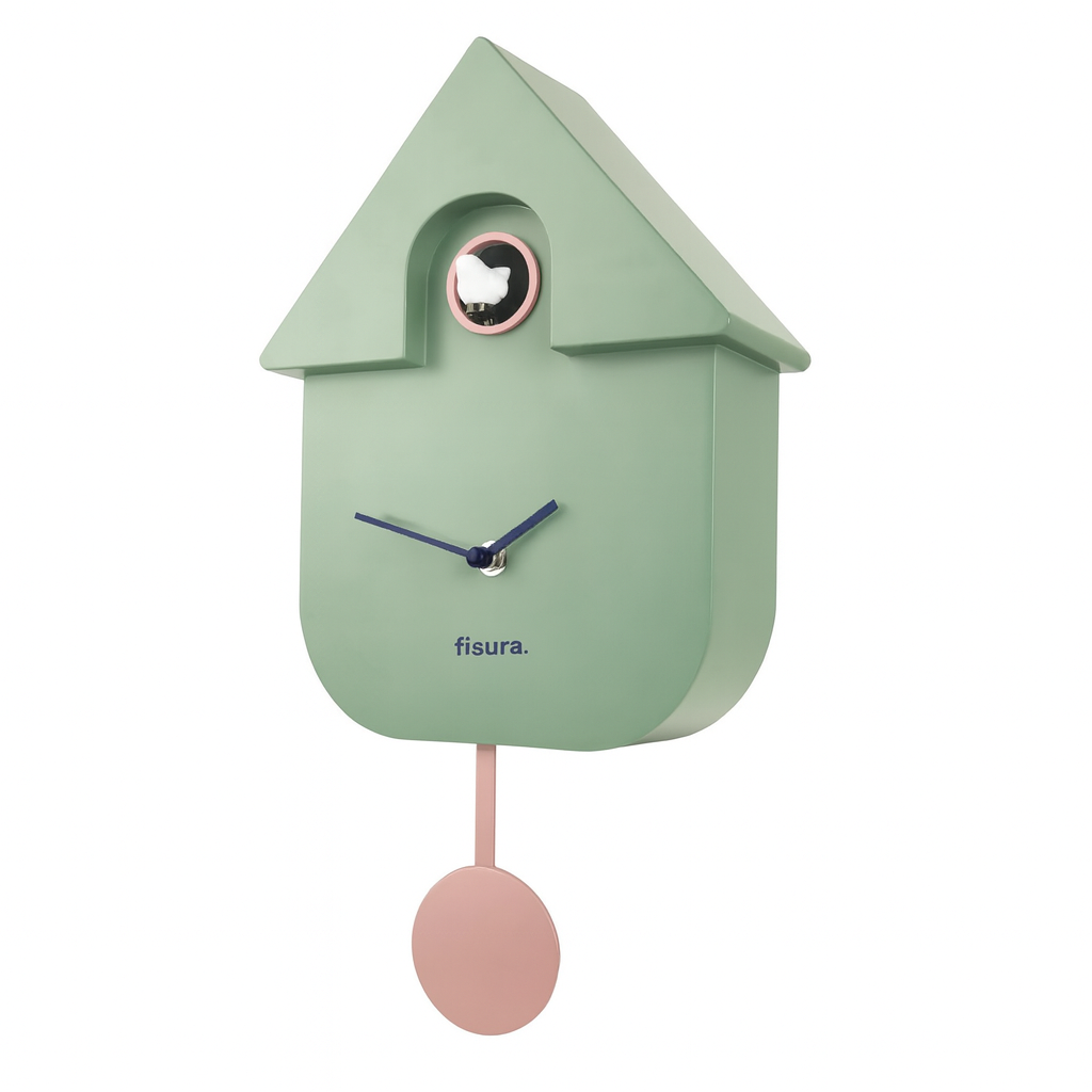 FISURA - Horloge CUCKOO Turquoise/Rose