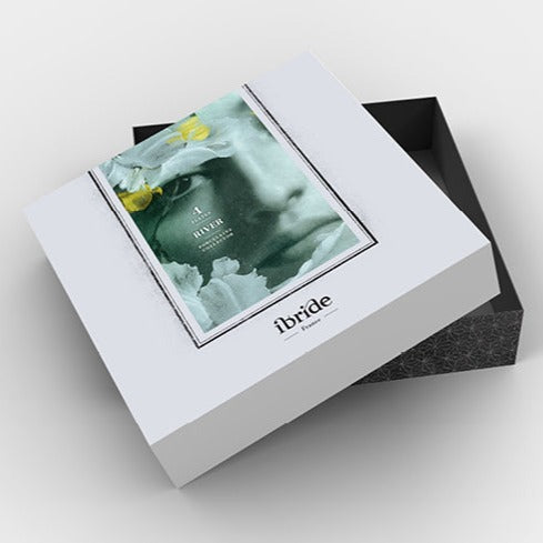 Ibride - Set de 4 assiettes en porcelaine 21cm - River