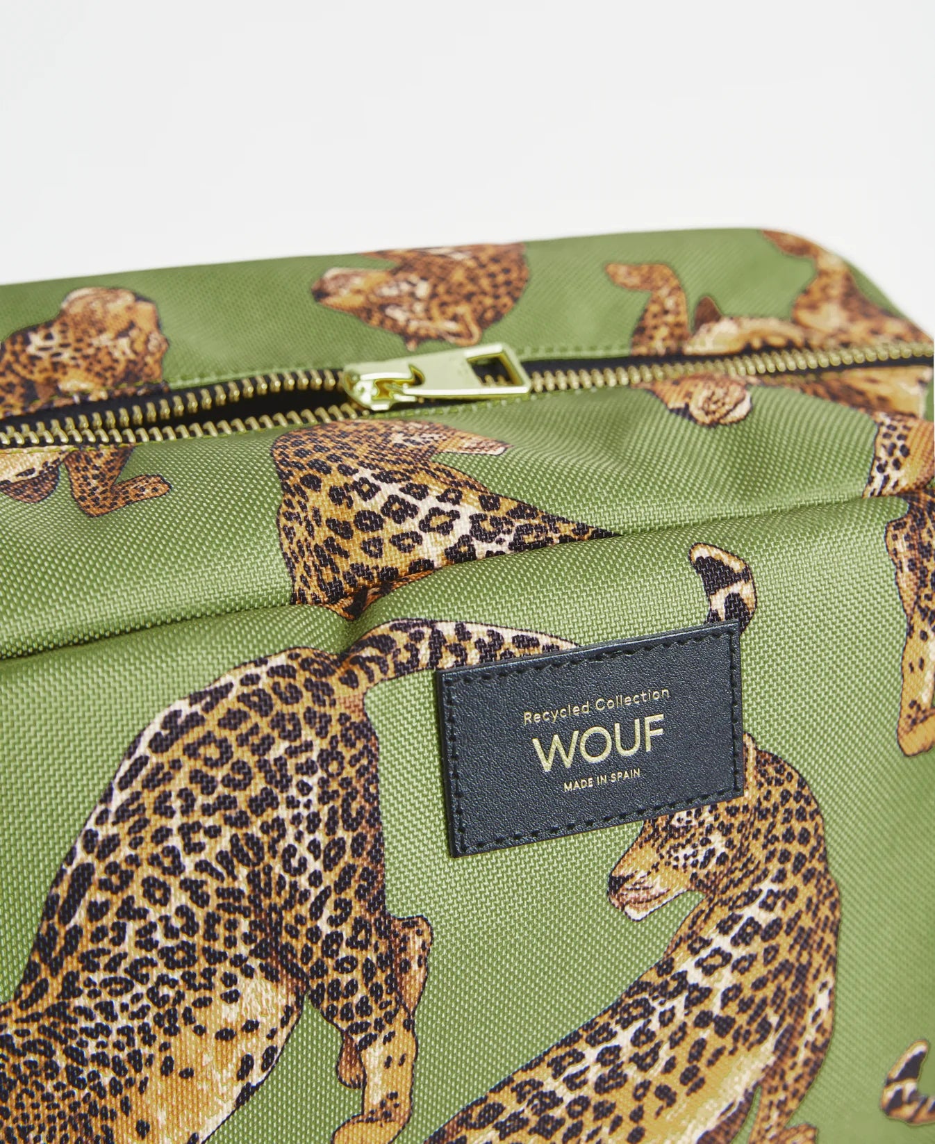 WOUF - Grande trousse de toilette OLIVE LEOPARD