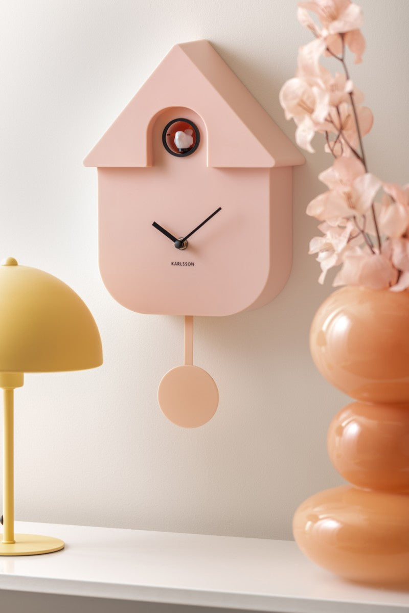 KARLSSON - Horloge CUCKOO Rose poudré