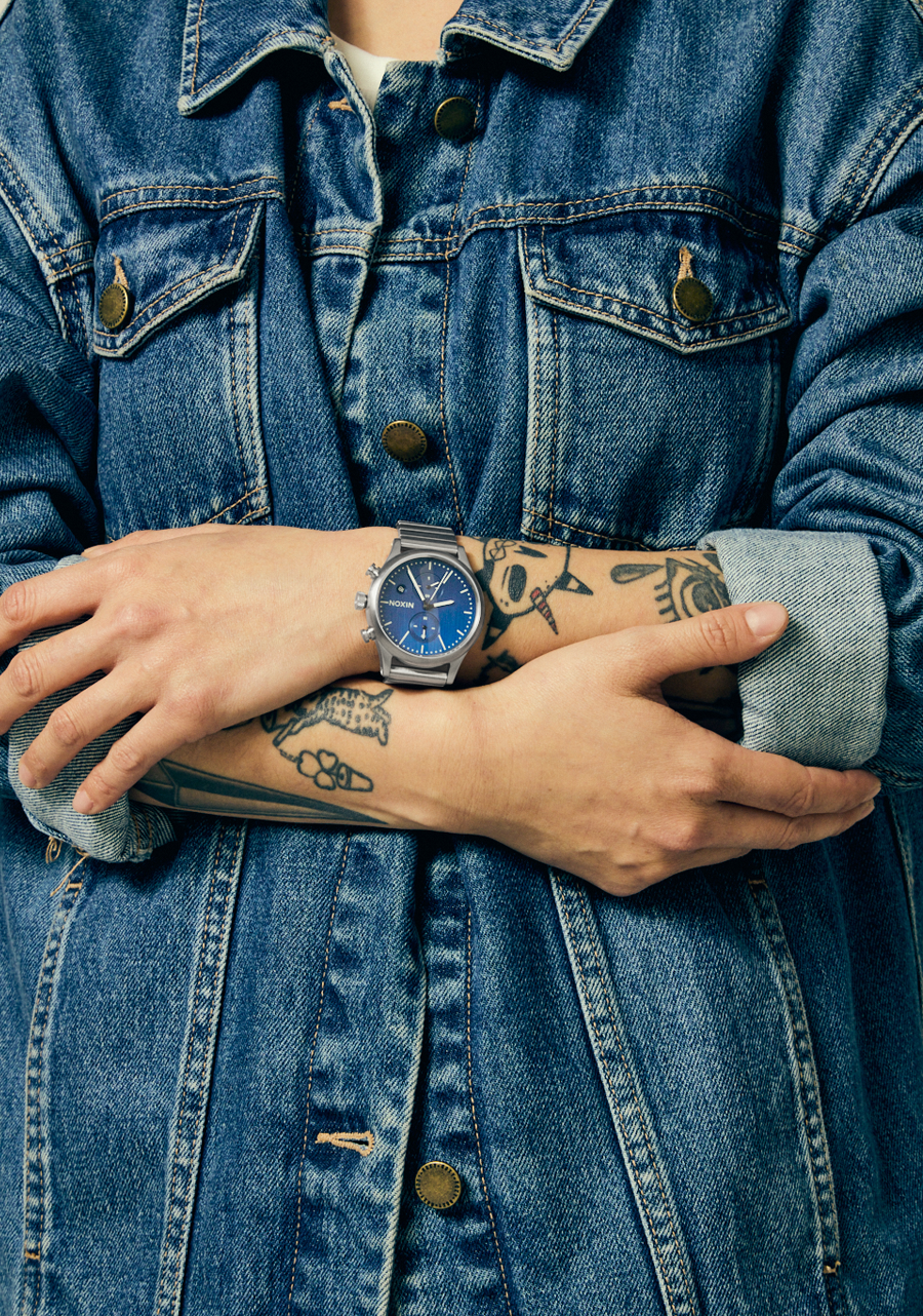 NIXON - Station Chrono - Silver / Indigo