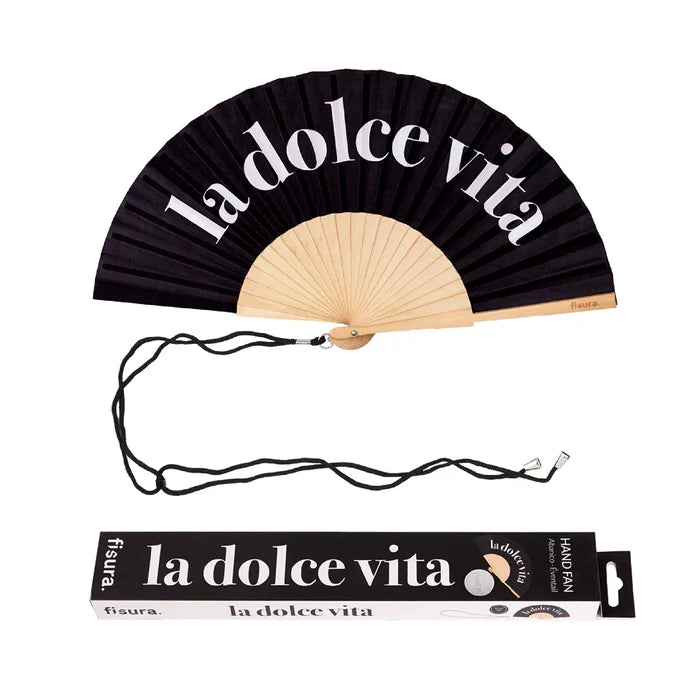 FISURA - Éventail Noir LA DOLCE VITA