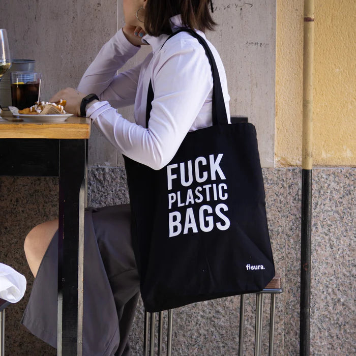 FISURA - Tote bag original “fuck plastic bag"