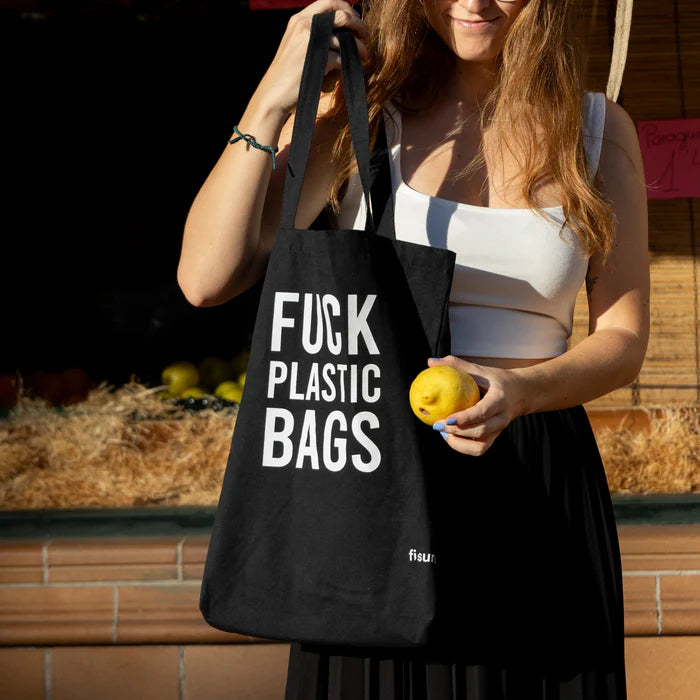 FISURA - Tote bag original “fuck plastic bag"