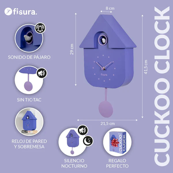 FISURA - Horloge CUCKOO Violet