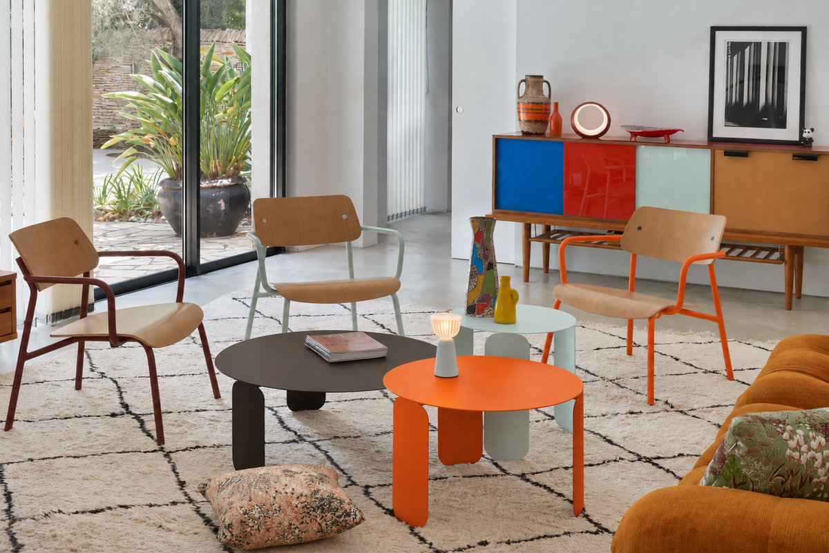 FERMOB - Table BEBOP Ø60cm Orange confite
