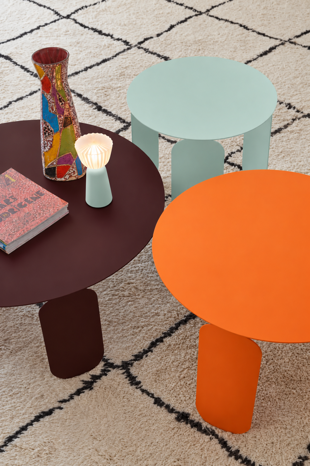 FERMOB - Table BEBOP Ø60cm Orange confite