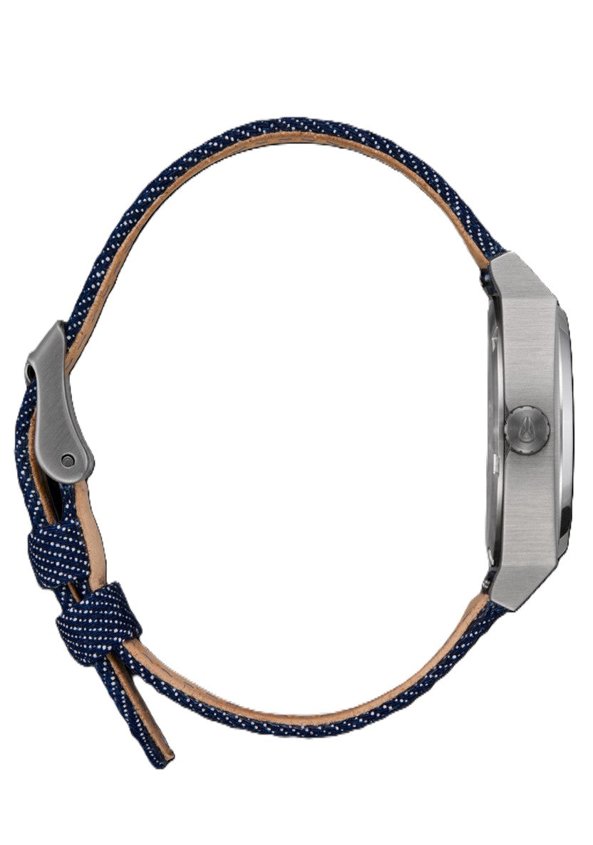 NIXON - Medium Time Teller Denim - Silver/Indigo/Denim