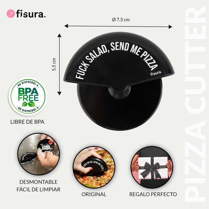 FISURA - Pizza cutter “Fuck salad, send me pizza"