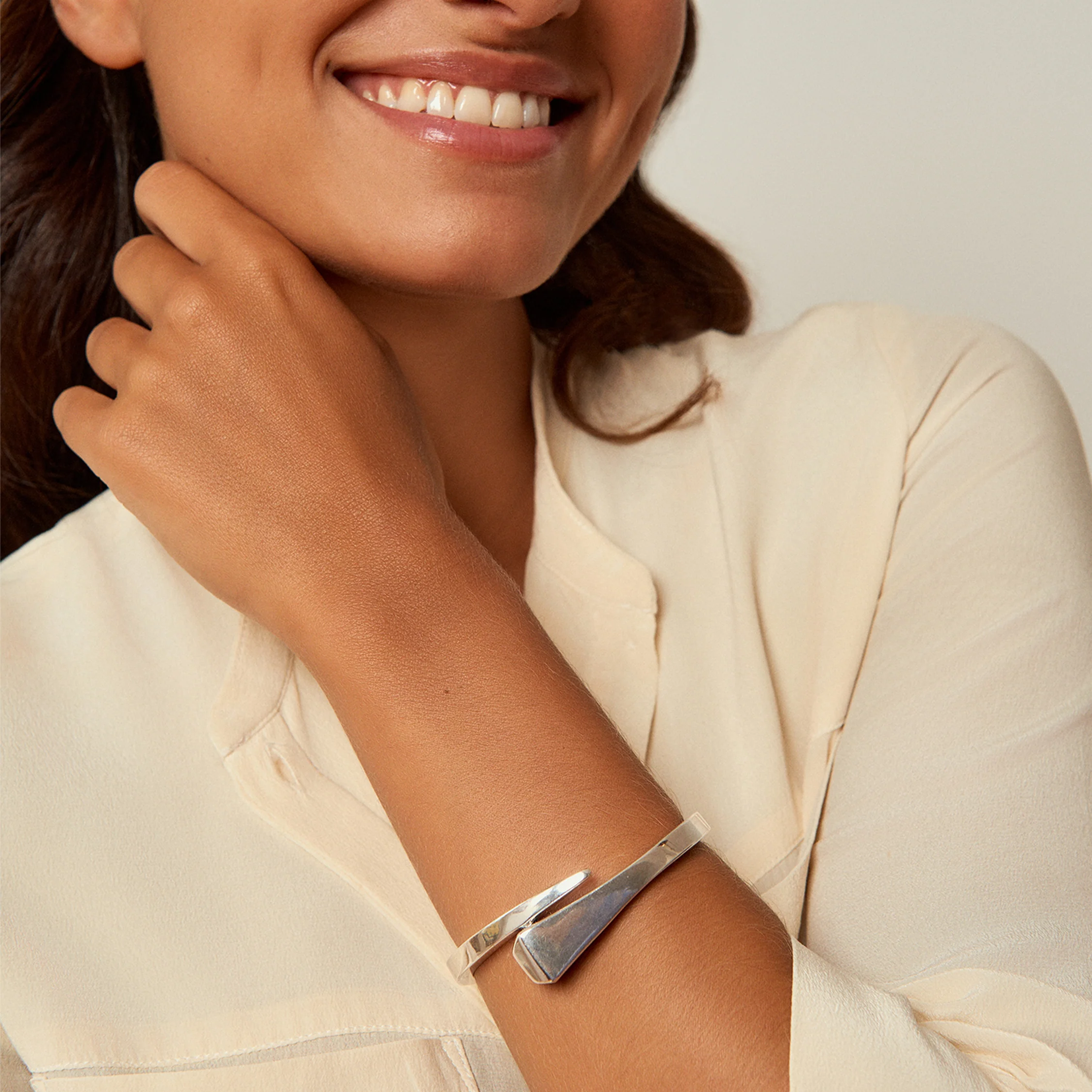 CXC - Bracelet CLOU Argent Taille L