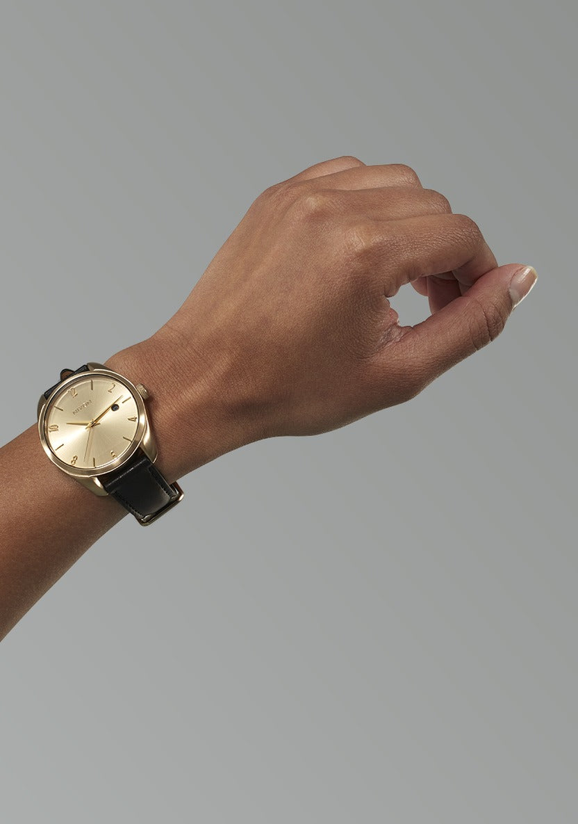 NIXON - Thalia Leather - Light Gold / Black