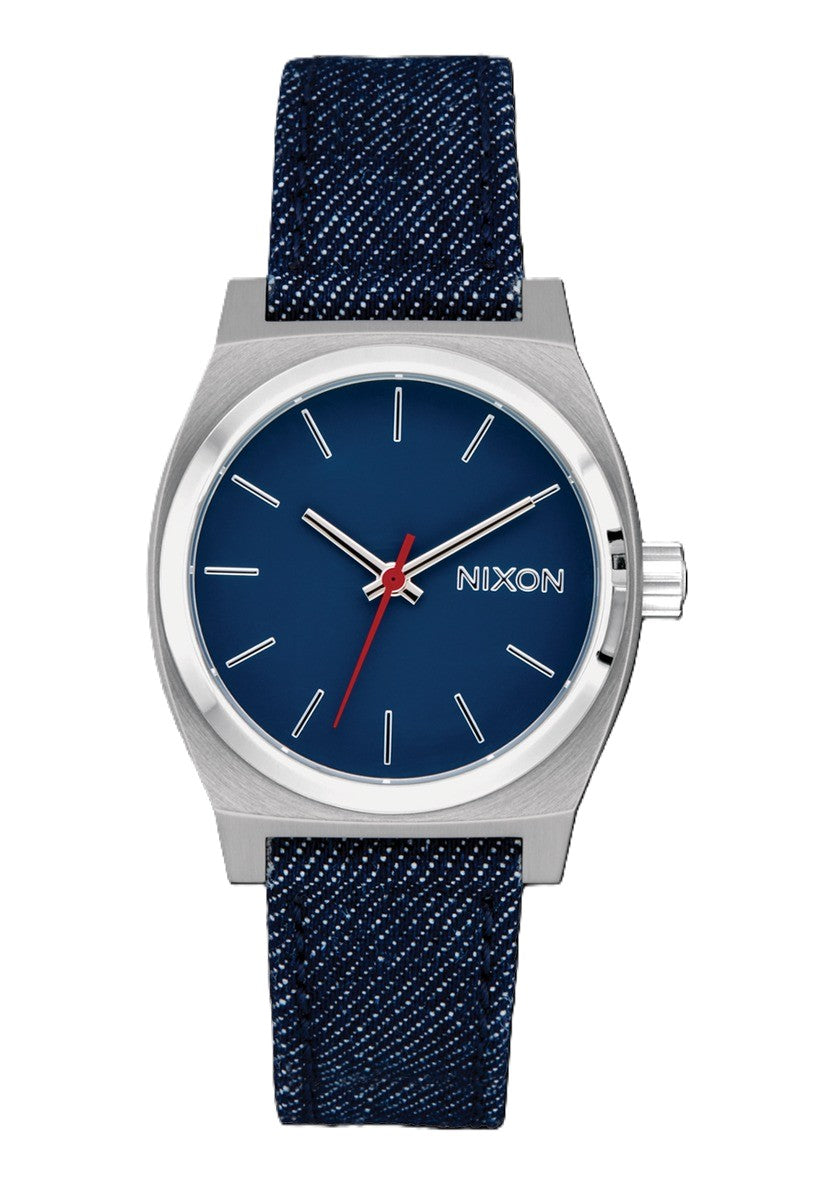 NIXON - Medium Time Teller Denim - Silver/Indigo/Denim