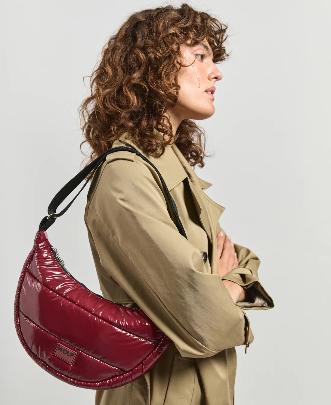 WOUF - Sac à bandoulière BURGENDY GLOSSY