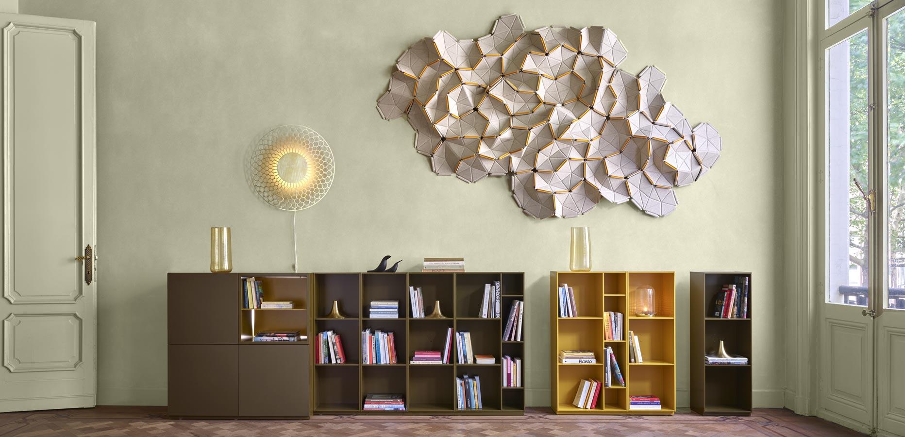 LIGNE ROSET - CLOUDS - Boite de 8 Pièces Tempo Vert citron/bleu - 	Ronan et Erwan Bouroullec